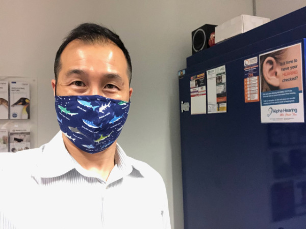 wearing face mask Michael Wong
